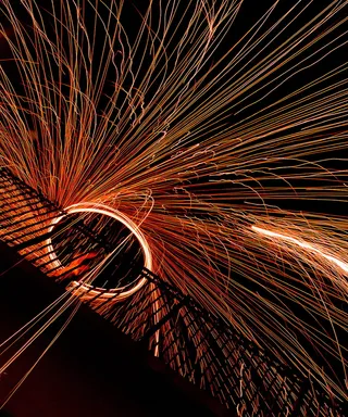 美国, 斯普林菲尔德, Rivercut 高尔夫球场, 长时间曝光, 议案, 照明, 夜, 运动模糊