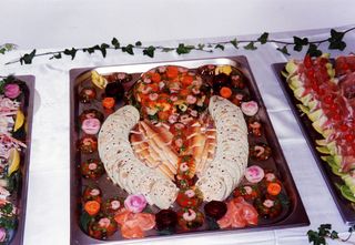 盘子，自助餐，吃，安排，食物，开胃，切，Wurstplate