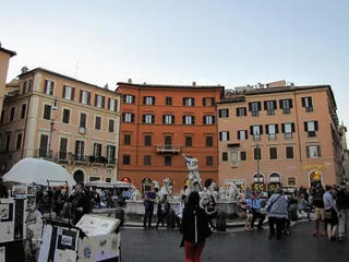 意大利，罗马，纳沃纳广场，人民，喷泉，广场，广场，晚上