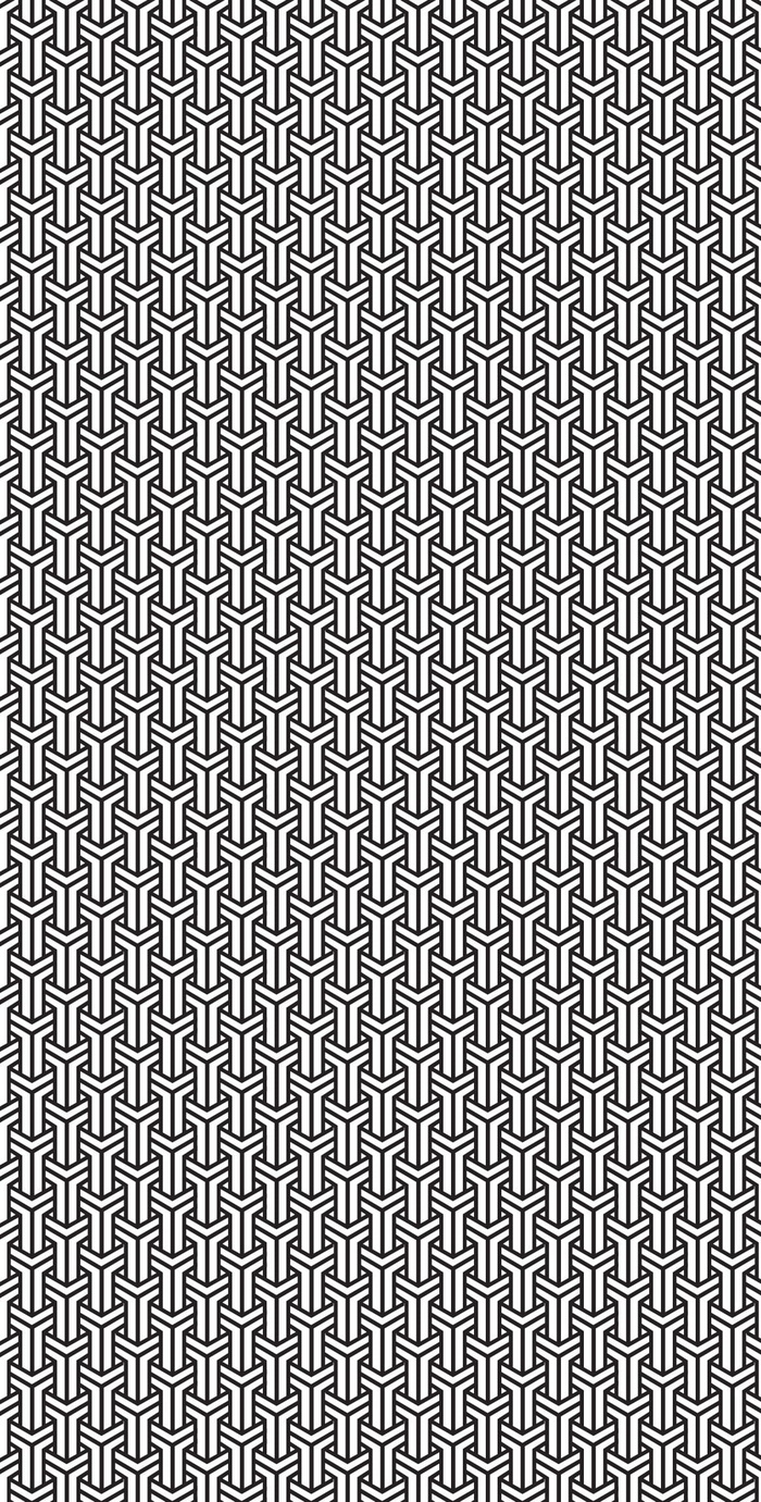 图案、黑色、白色、瓷砖、联锁、设计、几何、重复