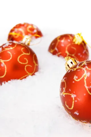 球、雪、光、孤立、墙纸、装饰、乐趣、白色