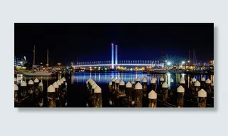 地标、建筑、城市、灯光、码头、水、船只、城市