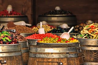 糖果，彩色，舔，糖，桶装，小口，意大利，食物