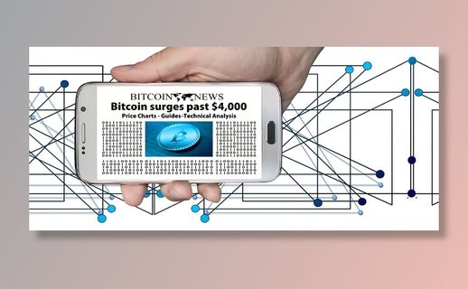 个人，手持，android智能手机，显示，比特币文本，比特币，硬币，货币