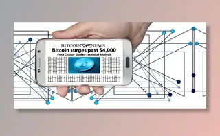 个人，手持，android智能手机，显示，比特币文本，比特币，硬币，货币