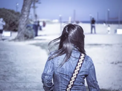 西班牙，el prat de llobregat，女孩，散步，头发，复古，人，海滩