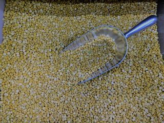 黄色，裂开，豌豆，木豆，豆类，黄色，裂口，豌豆、生的、干的