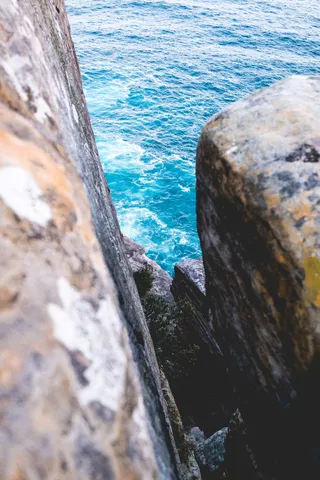 澳大利亚，曼利，北头，海洋，悬崖，岩石，水，海