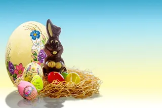 棕色，兔子，复活节蛋，复活节，鸡蛋，复活节兔子，复活节蛋，巢