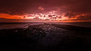 菲利·布里格、菲利、福克斯、日出、黄金时段、岩石、岬角、潮汐