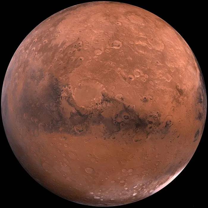特写镜头月亮特写镜头火星红色行星行星星空