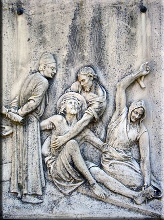 十字架之路、基督教、教堂、复活节、游行、石头、凿石、十字架