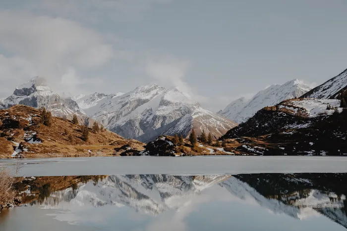 山，有盖，冰，高地，云，天空，风景，自然