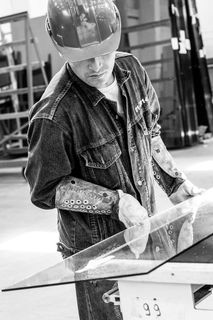 工人、工业安全、质量、制造商、工厂、一人、站立、四分之三长度