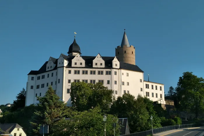 城堡wildeck，zschopau，矿石山，地标，城堡，狩猎小屋，天空，建筑外观