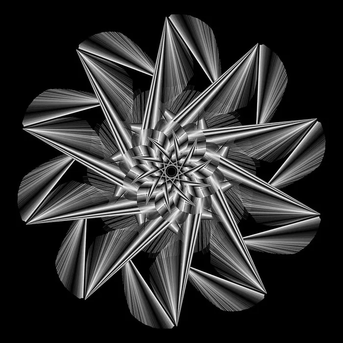 3d插图、曼荼罗、迷幻、霓虹灯、artebyspacemandala、摄影棚拍摄、室内、黑色背景