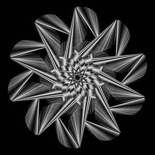 3d插图、曼荼罗、迷幻、霓虹灯、artebyspacemandala、摄影棚拍摄、室内、黑色背景