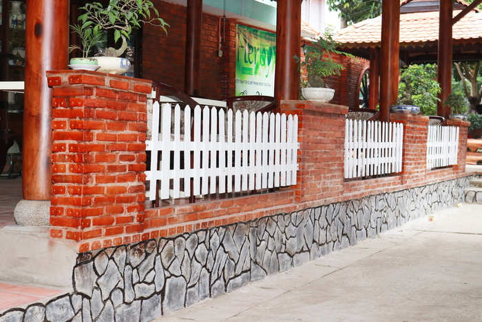 围墙、瓷砖、红色、入口、木材厂、建筑、已建结构、建筑外观