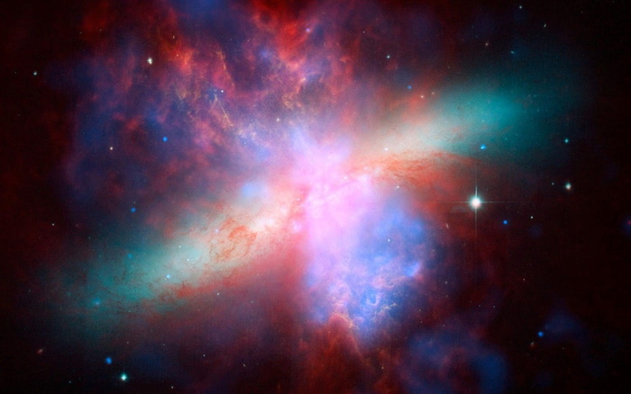 梅西耶82，ngc 3034，m82，螺旋星系，大熊星座，m 82，不规则星系，星空