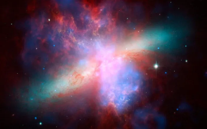 梅西耶82，ngc 3034，m82，螺旋星系，大熊星座，m 82，不规则星系，星空