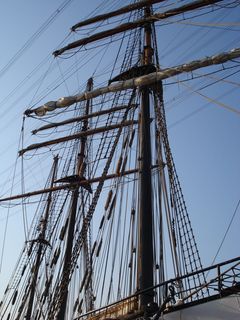 帆船，船，帆，桅杆，露水，天空，低角度视图，航海船