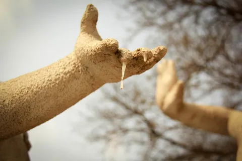 兰州，雕像，冬天，人体部分，手，人的手，一个人，身体部分