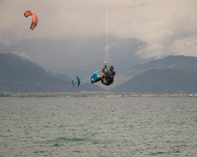 冒险，休闲活动，滑翔，人，人，海，降落伞，夏天