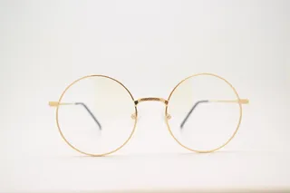 眼镜，福禄克天使疗法，眼镜眼镜，金色，破损，眼镜，视力，眼镜