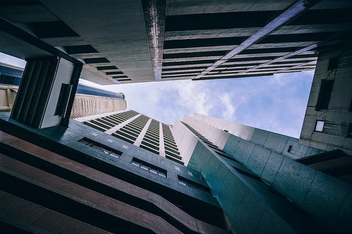 建筑，建筑，高层，低角度拍摄，透视，现代，建筑结构，城市场景