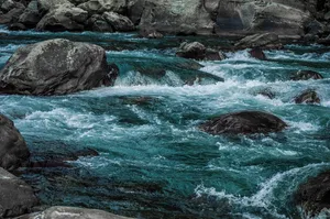 风景、牛奶水、自然礼物、石头、蓝色、水流、卡索尔代斯、米尼兹拉埃洛芬迪亚