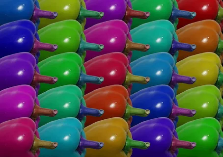 几个, 各种颜色的甜椒, 辣椒, 蔬菜, 迷幻, 艺术, 食品, 新鲜蔬菜