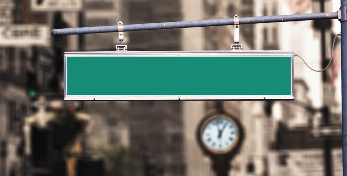 变更、新开始、风险、道路、时钟、街道标志、盾牌、字体