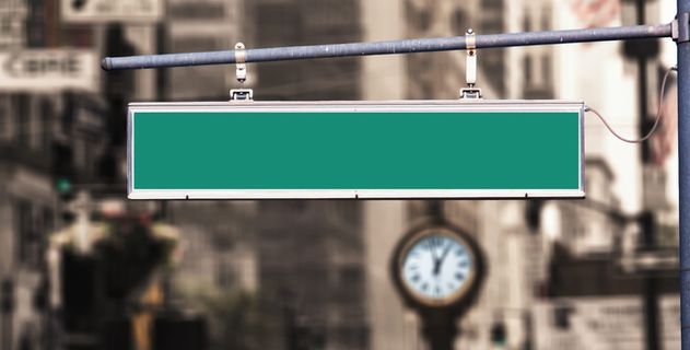 变更、新开始、风险、道路、时钟、街道标志、盾牌、字体