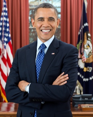 巴拉克·奥巴马，巴拉克·奥巴马，2012，官方肖像，美国总统，政治家，美国国旗，国家元首