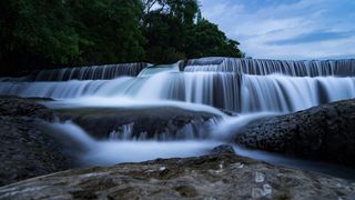 瀑布、延时、河流、水、自然之美、树木、长时间曝光、风景-自然