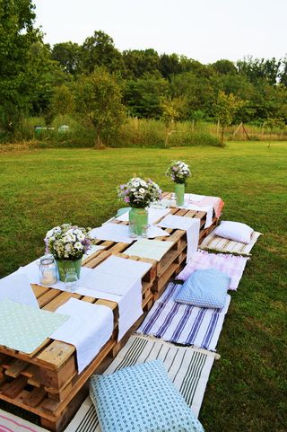 意大利，米兰，派对，花园，枕头，鲜花，花园派对，植物