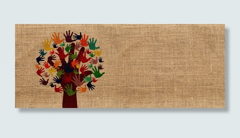 融合、志愿者、手、树、成长、自愿、包裹、保护