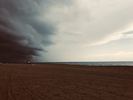 美国，好莱坞，俄勒冈州街301号，云天，天空，大海，陆地，地平线