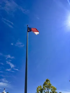 美国，金斯顿，国旗，北卡罗来纳州，爱国主义，低视角，天空，蓝色