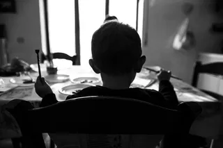 意大利，佩萨罗，维亚朱塞佩·富尔维，小艺术家，黑白，画家，儿童，bw