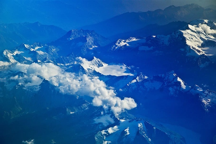航空，摄影，黑色，山，高，角度，照片，山