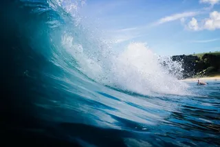 海浪，树木照片，蓝色，海洋，波浪，海洋，水，自然