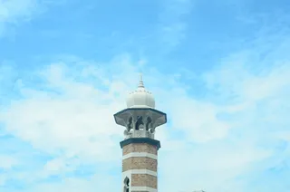 建筑，宣礼塔，清真寺，吉隆坡，天空，建筑结构，低视角，建筑外观