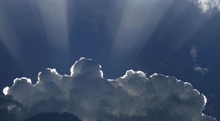 云，天空，蓝色，多云，太阳，阳光，夏天，心情