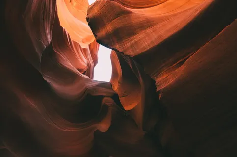 自然、洞穴、裂缝、岩石、地层、红色、线条、条纹