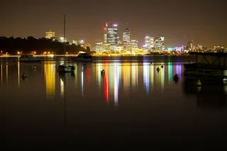 摄影、城市灯光、反光、水、景观、照片、城市、灯光