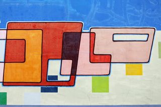 墙，艺术，瓷砖，矩形，彩色，绘画，弗莱堡，没有人