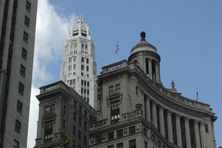 芝加哥，太阳时报大厦，商业，城市，景观，城市景观，塔楼，摩天大楼