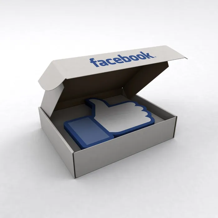 facebook，like，placed，box，big，social，media，hand
