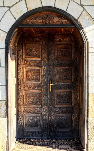 罗马尼亚，巴尔卡尼，dc186，木材，旧门，前门，门，教堂